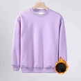 thumbnail image 1 of SEAOPEN Sweatshirt Kids Crewneck Long Sleeve Fleece Sweatshirt Pullover Cotton Tops for Boys or Girls Purple,11-12Years, 1 of 5