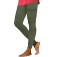thumbnail image 1 of SEAOPEN Warm Home Casual Close Fitting Leggings Long Pants Yoga Pants Women Loose High Waist Leggings Workout Out Velvet Army Green M, 1 of 5
