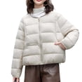 thumbnail image 1 of SEAOPEN Women's Lightweight Puffer Jacket Hooded Winter Coat Packable Down Jacket Beige S, 1 of 5