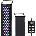 thumbnail image 1 of SEAOURA LED Aquarium Light - 7-Row Full Spectrum, 8 Colors & 20 Brightness, Custom Timer for Plant Growth，Day/Night Cycle, Adjustable Mount (48-54in, 48W, IP68), 1 of 9