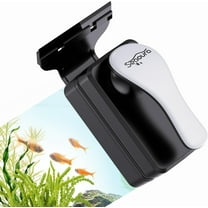 SEAOURA Magnetic Aquarium Glass Cleaner - 3 Swappable Plastic Blades, Dual-Sided Algae Scraper for Fish Tank (S Model, Up to 15mm Glass Thickness)