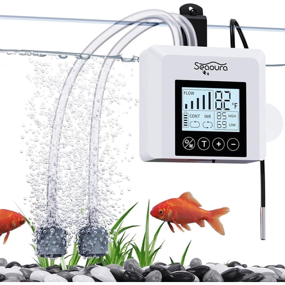 SEAOURA USB Rechargeable Portable Aerator Fish Tank, Battery Powered Silent Air Pump Aquarium Bubbler for Bait Bucket 2.5w, Fishing Oxygen Pumps for Outdoor, Power Outages