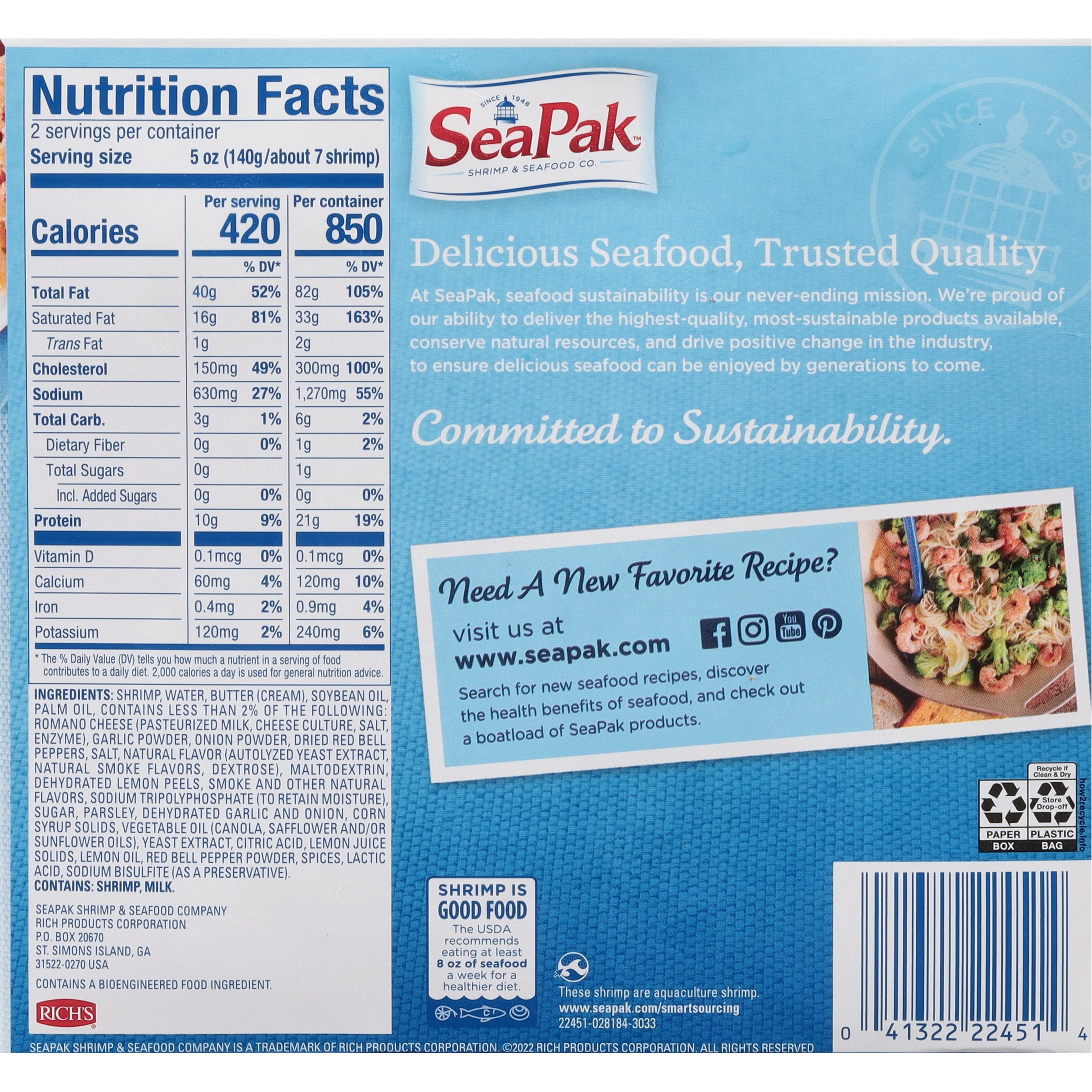 SEAPAK SHRIMP SCAMPI 10/10 OZ - Walmart.com