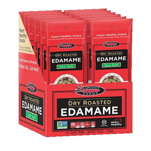 Seapoint Farms Spicy Wasabi Dry Roasted Edamame, 1.58 Ounce, 144 Per Case