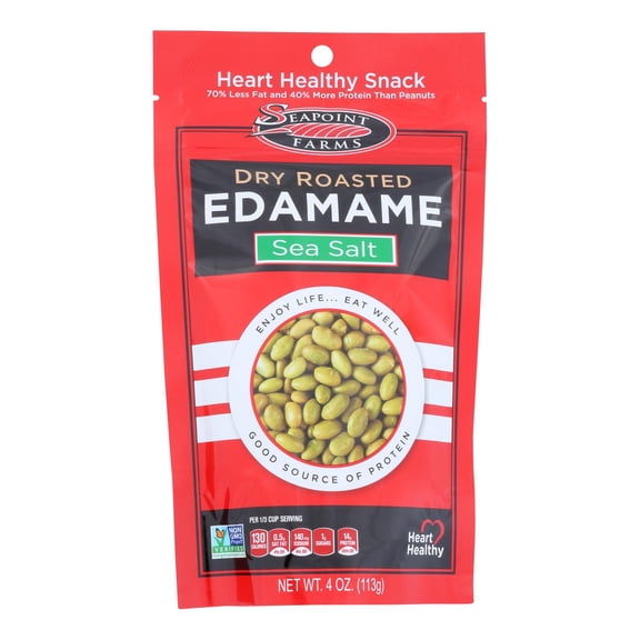 SEAPOINT FARMS - Savory Dry Roasted Edamame Snack - 4 Oz, Case of 12