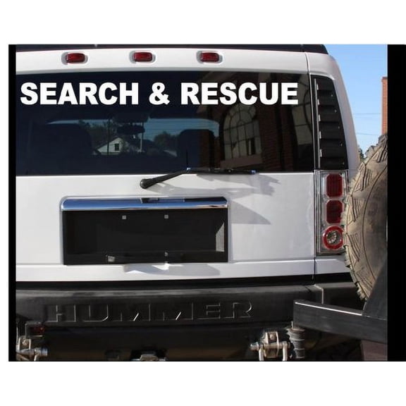 SEARCH AND RESCUE STICKER VEHICLE DECAL - LARGE K9 911 STICKER TORNADO *C456*