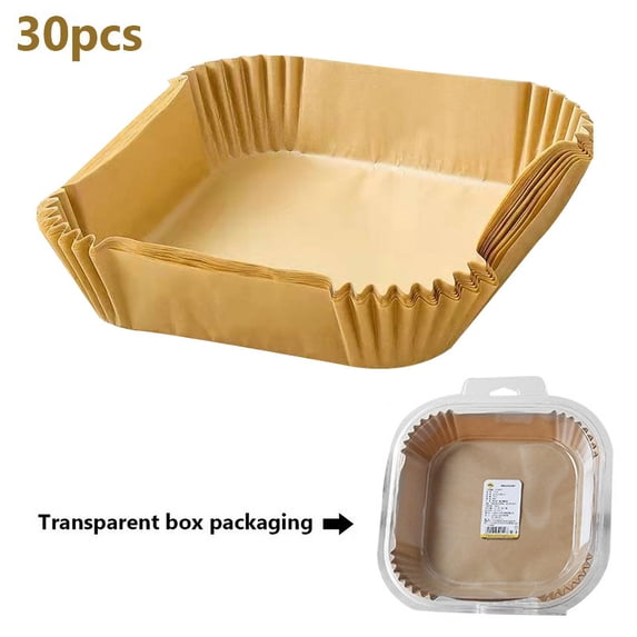 SEARCHI Air Fryer Disposable Paper Liner - 6.5" Air Fryer Liners Square, Baking Paper for Air Fryer Water-proof, Oil-proof, Non-stick, Parchment Paper for Baking Roasting Microwave