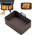 thumbnail image 1 of 1/2 Pack Rectangle Air Fryer Silicone Pots, Reusable Silicone Air Fryer Basket, Food Safe Air Fryers Oven Accessories, Replacement Of Parchment Paper, 1 of 7