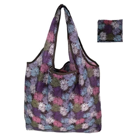 SEARCHI Large Reusable Grocery Bags, Foldable Shopping Recyclable Bags, Groceries Bags with Pouch Bulk Ripstop Waterproof Machine Washable Eco-Friendly Polyester