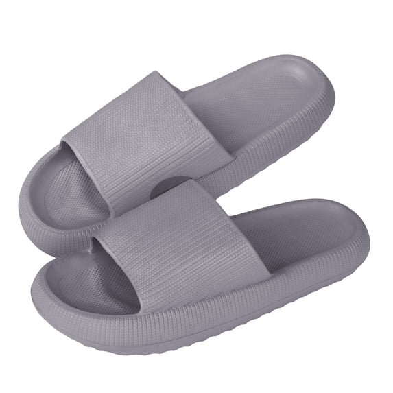 SEARCHI Summer Slides Women Men Comfy Pillow Slippers Non-Slip Shower Slides Cushioned Thick Sole Sandals