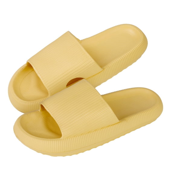 SEARCHI Summer Slides Women Men Comfy Pillow Slippers Non-Slip Shower Slides Cushioned Thick Sole Sandals