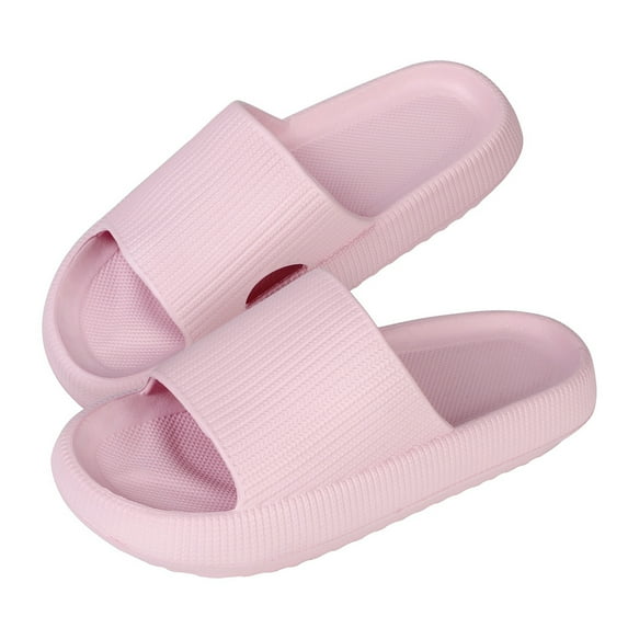 SEARCHI Summer Slides Women Men Comfy Pillow Slippers Non-Slip Shower Slides Cushioned Thick Sole Sandals