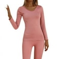 thumbnail image 1 of SEARCHI Thermal Underwear Set  Women Long Lined Long Sleeve  Set Top Bottom Thermal Suit Underwear Women, 1 of 4