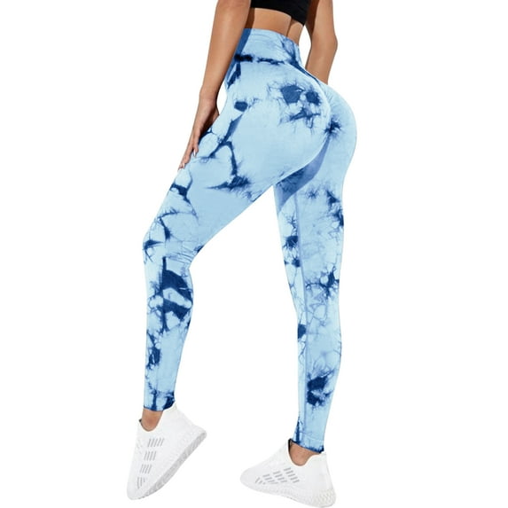 SEARCHI Tie Dye Leggings Women High Waist Yoga Pants, Scrunch Butt Lifting Elastic Tights
