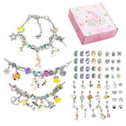 SEARIPE Charm Bracelet Making Kit, Jewelery Making Kit for Girls DIY Handmade Crafts Jewelry Making Charms Bracelet Making Set with Exquisite Gift Box Multicolour