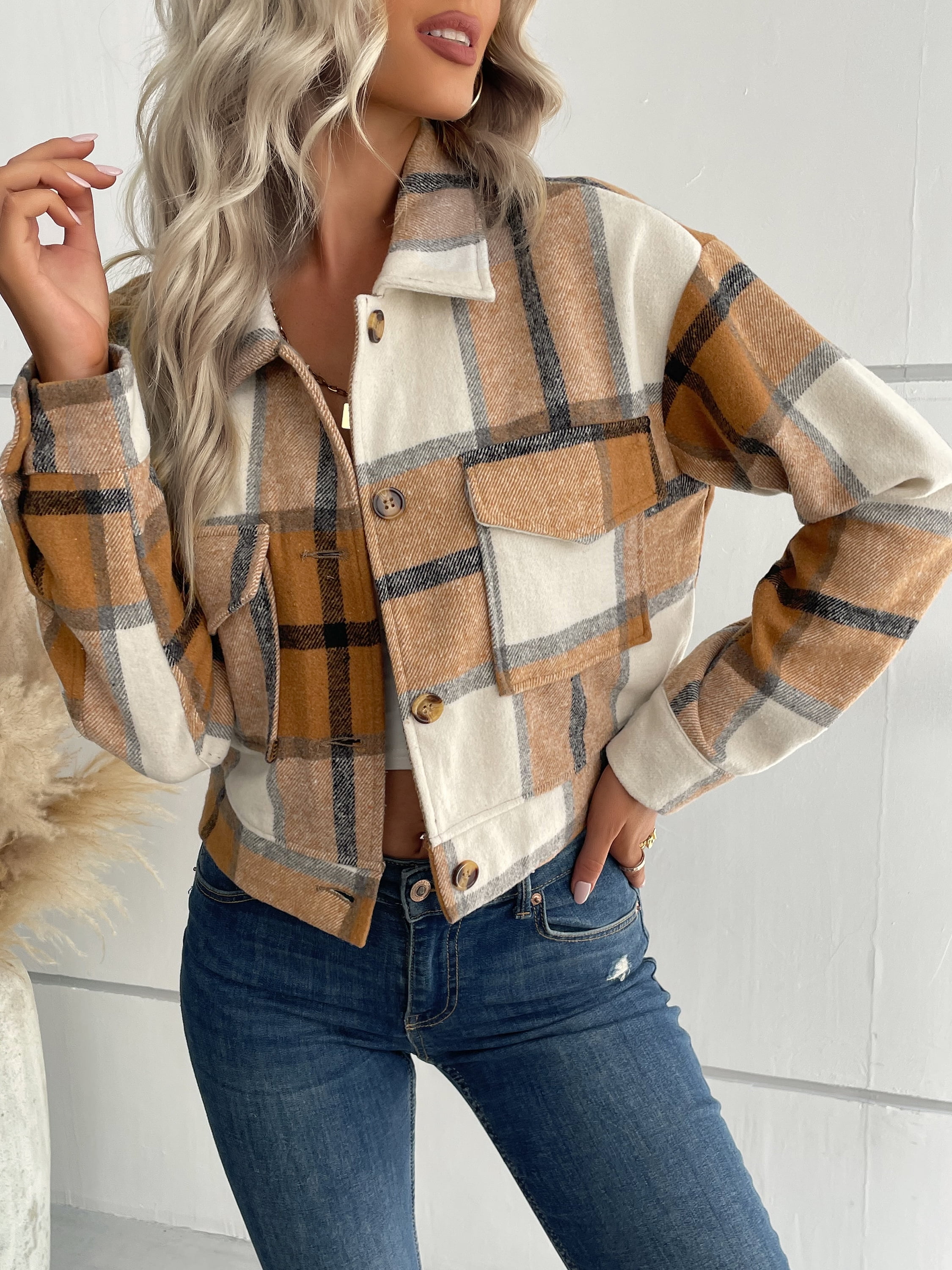 Womens khaki deals shirt jacket