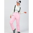 thumbnail image 1 of SEARIPE Women's Ski Pant Detachable Snowboard Insulated Bib Pant Outdoor Windproof Waterproof Breathable Overalls Snow Pant Pink XXXL, 1 of 6