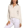 thumbnail image 1 of SEASHELL WHITE Long Sleeve Blouse Woman Streetwear Casual Shirts Summer Oversize Woman Streetwear Clothing Birthday Present, 1 of 7