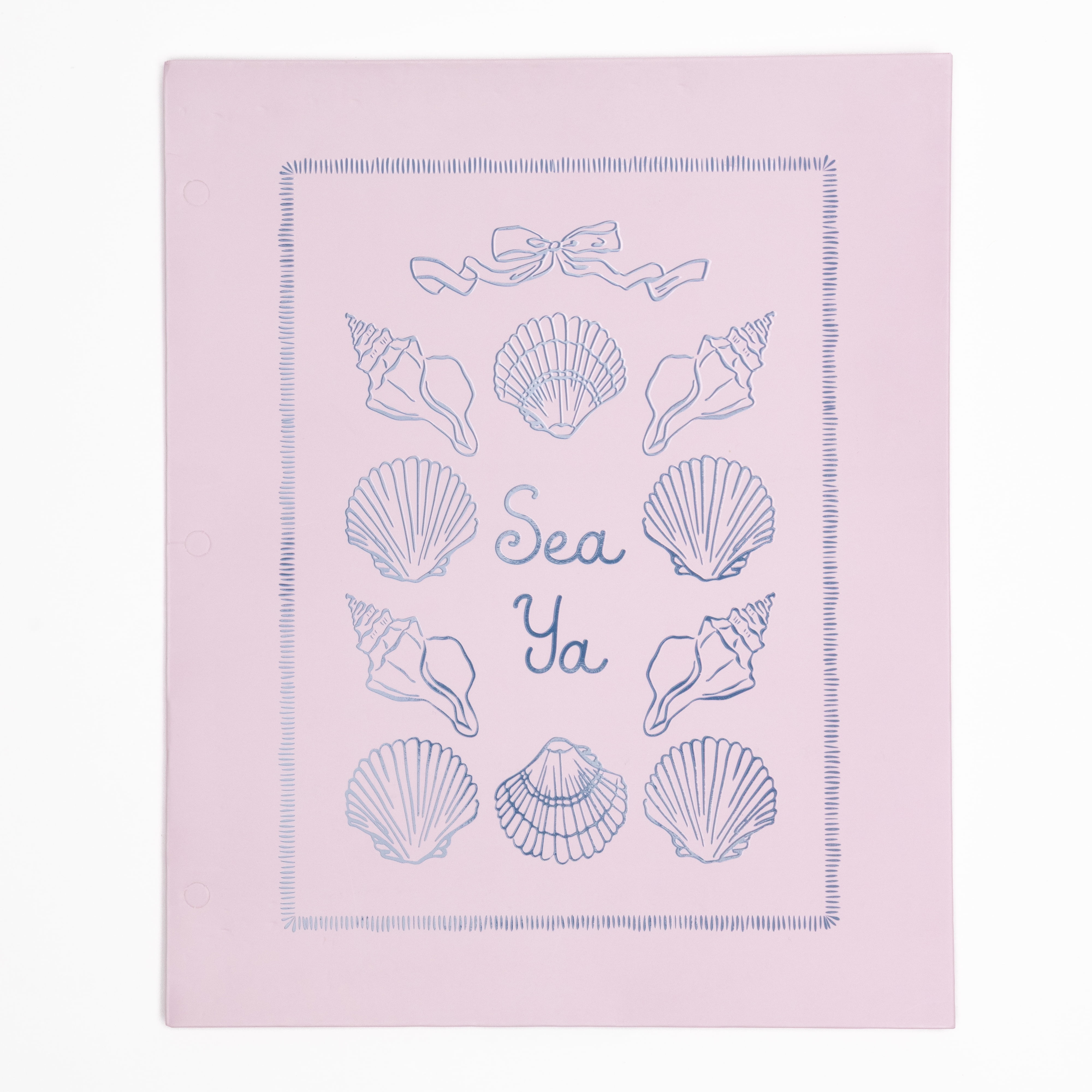 Ecokind by U Style Seashell Two-Pocket Folder, 11.7" x 9.6"