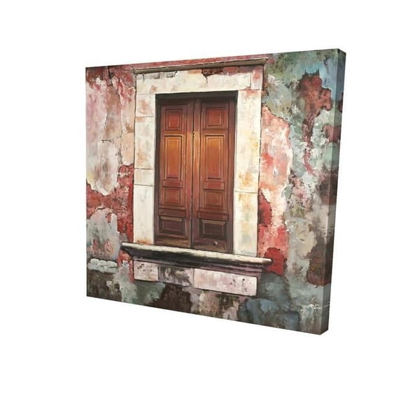 Begin Home Decor 2080-3636-SL8 36 x 36 in. Door of An Old Red Building - Canvas Art for Home Decor