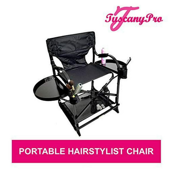 SEASON'S SPECIAL Unique TuscanyPro Portable Hairstylist Chair - Perfect for Hair Stylists, Salons, Movie Sets and More - Italian Design - Lifetime Warranty - US Patented - 22 Inch Seat Height