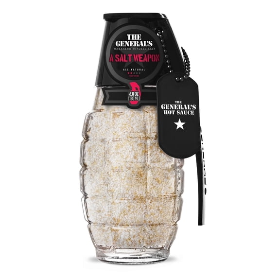 The Generals A Salt Weapon - Spicy Habanero Sea Salt Seasoning - 2/5 Heat Rating, 6oz