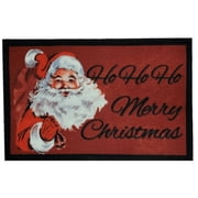 SEASONSEASY Christmas Holiday Accent Rug Santa Claus Print, 30 x 20 inches Nylon with Latex Back