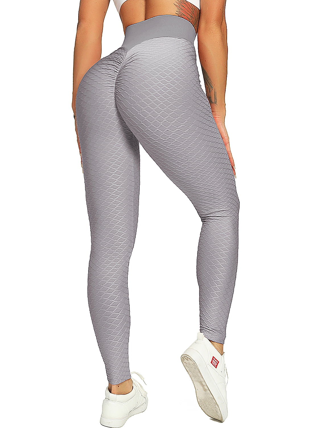 SEASUM Women's High Waist Yoga Pants Scrunched Booty Leggings Workout  Running Butt Enhance Textured Tights, #1umesh Red, XL : :  Fashion