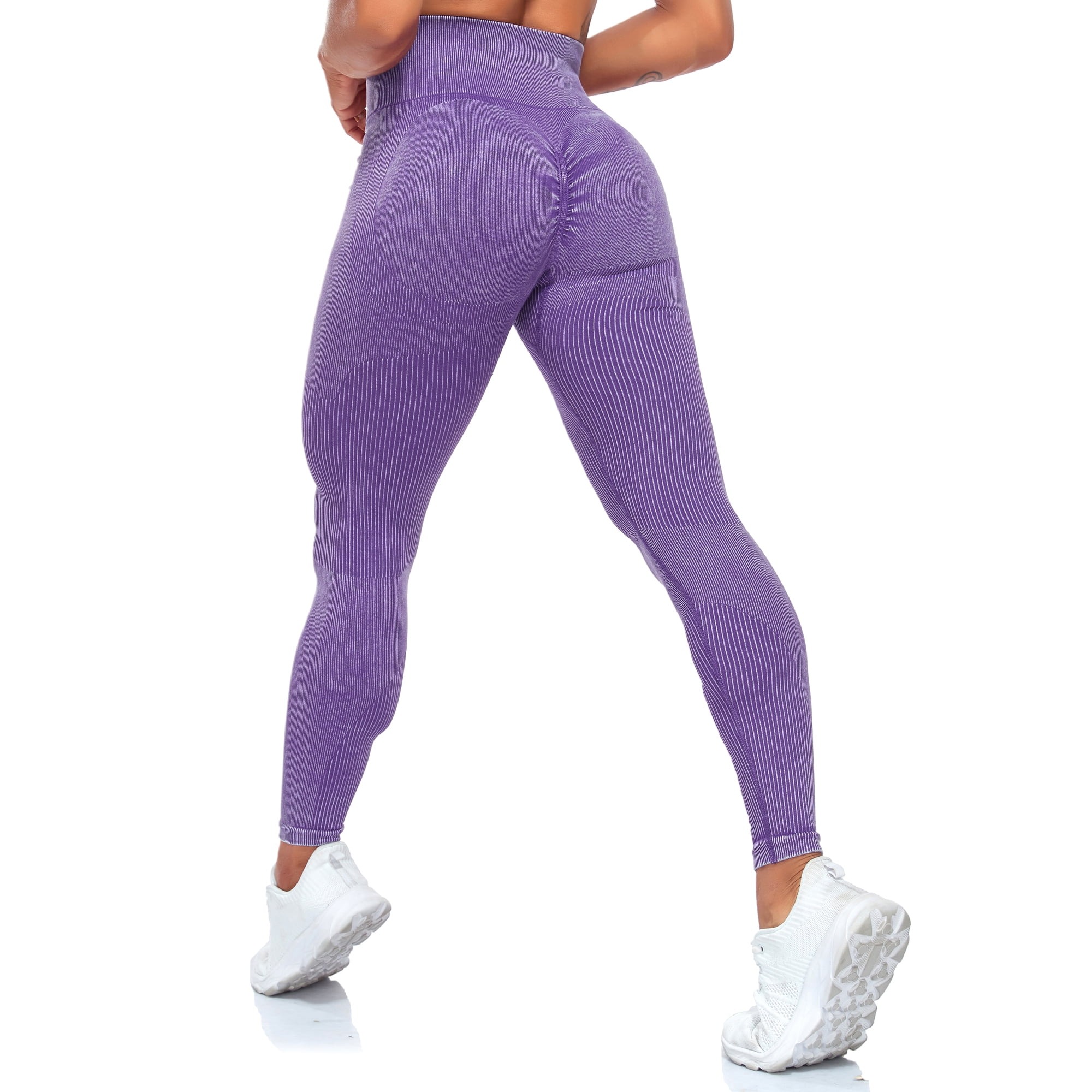 SEASUM Women High Waisted Seamless Butt Lift Legging Yoga Pants SL