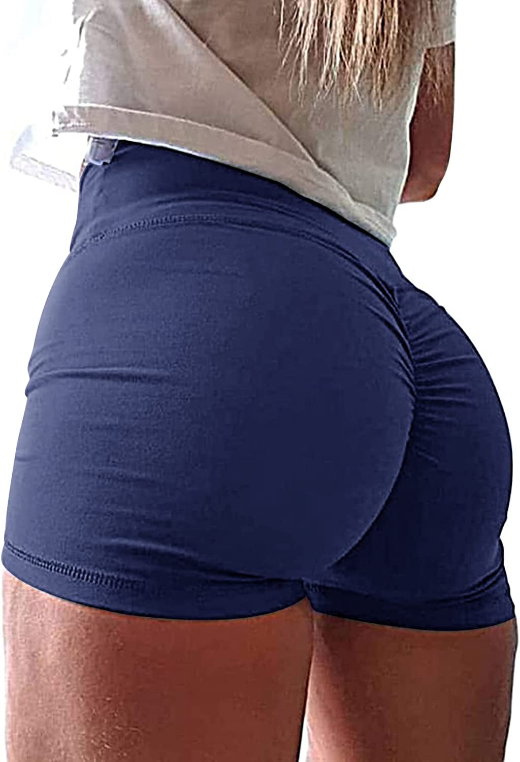 Chiccall Booty Shorts for Women Plus Size Gym Shorts High Waisted Ruffle  Skirted Shorts Workout Rave Dance Bottoms Sexy Mesh Sheer Club Mini Hot  Pants