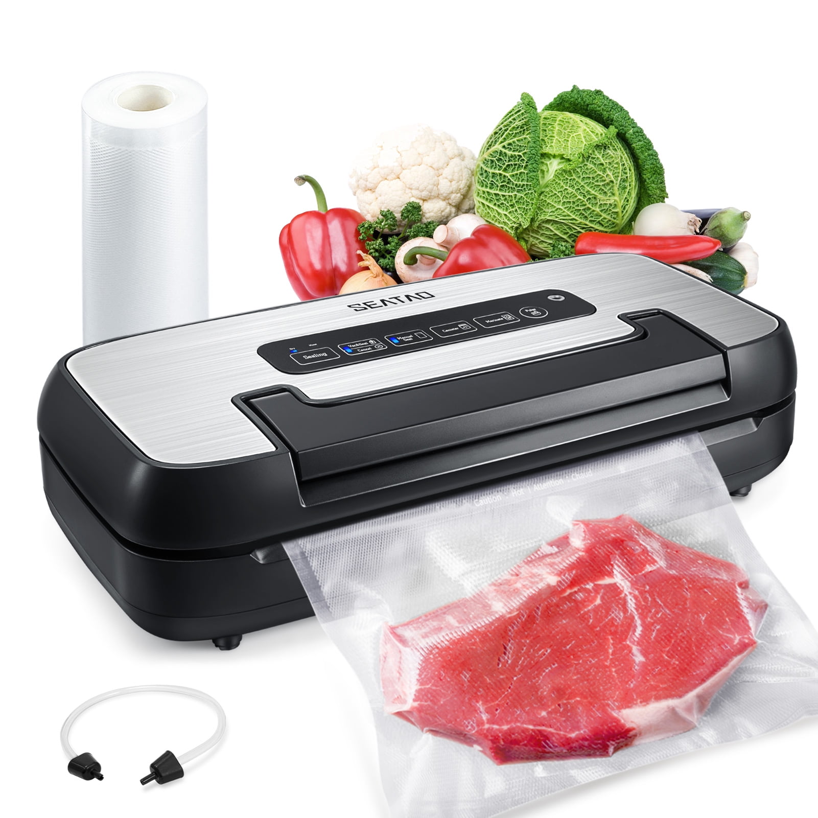 Seatao VH5188 Commercial Vacuum Sealer Machine Multifunction Automatic Vacuum  Food Sealer with Built-in Roll Storage & Cutter - AliExpress