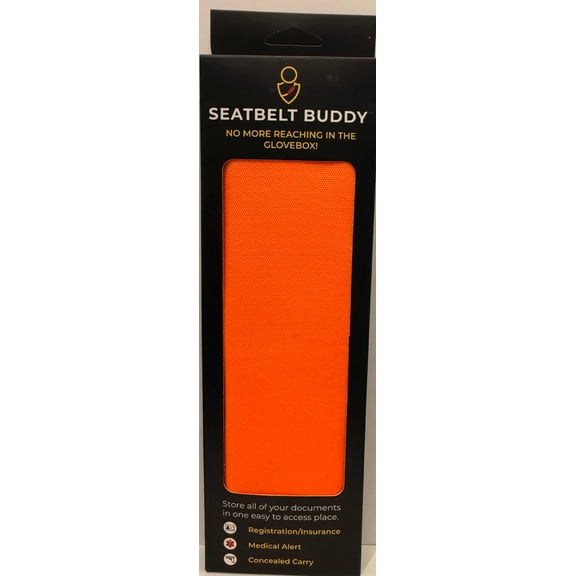 Patented Blaze Orange SEATBELT BUDDY Automotive Interior Hardware & Accessories