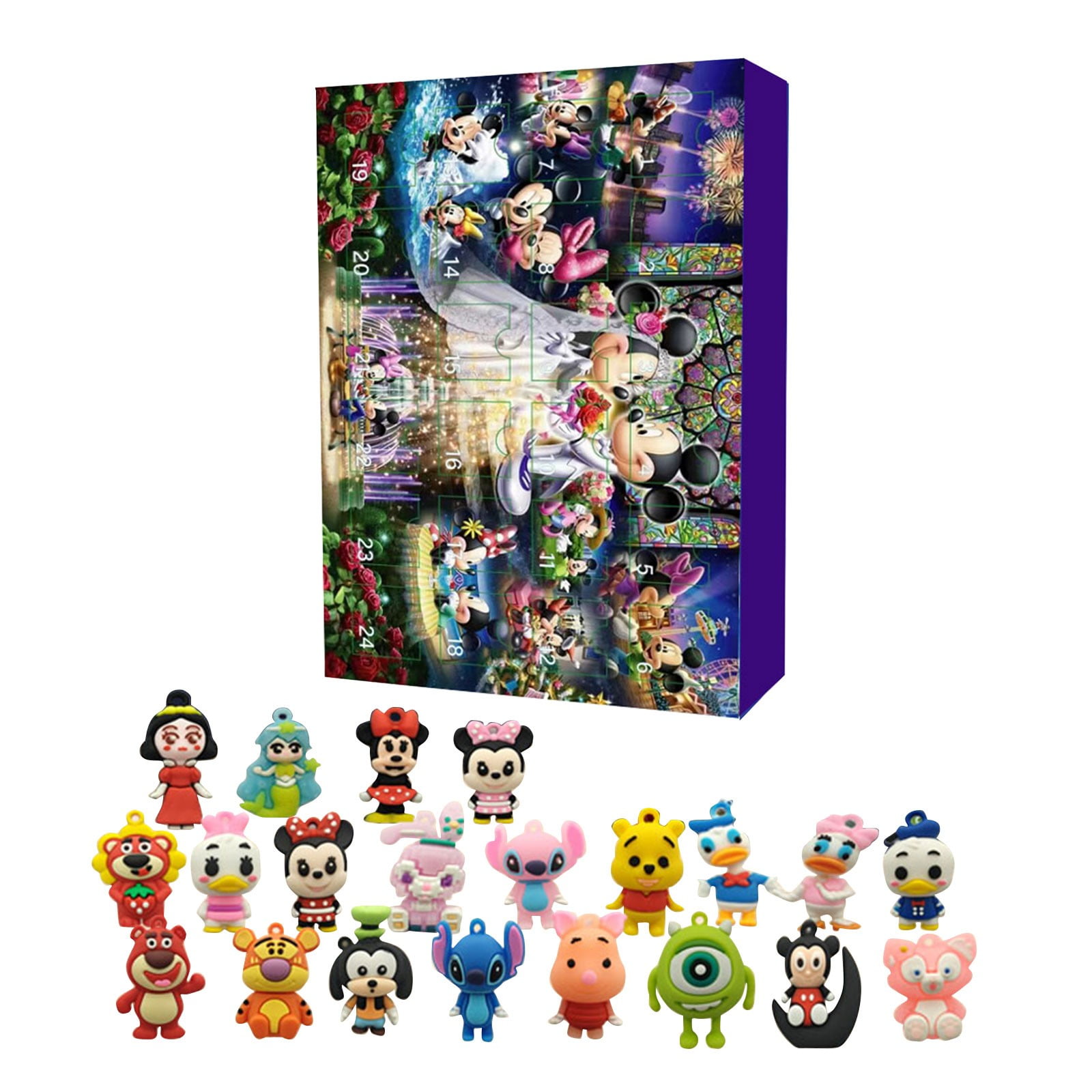 SEAYI 10" Surprise Box Blind Box Minnie Mouse Toys, 24 Days of