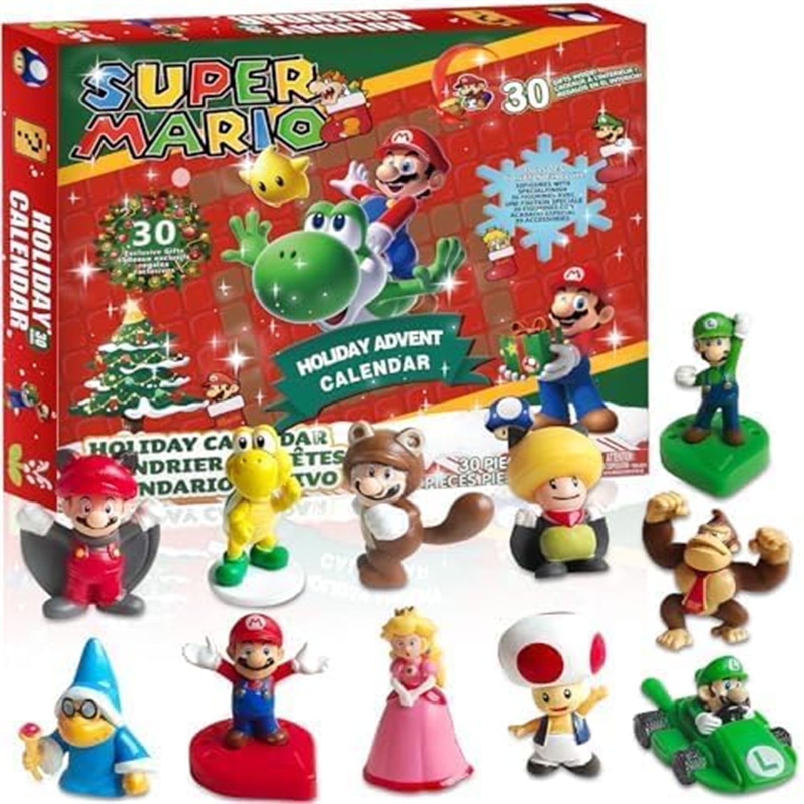 SEAYI 12" Surprise Box Blind Box Mario Toys, 24 Days of Christmas