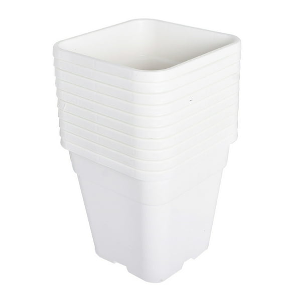 SEBLAFF 1/2/3/5 Gallon Plastic Grow Pots Plant Bonsai Square Garden Container 10 Pack