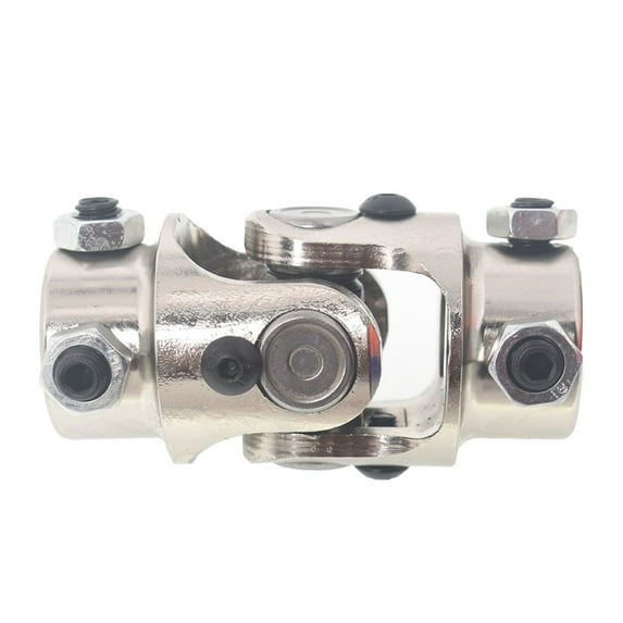 SEBLAFF 1-Pack 3/4 DD x 3/4 DD Chrome Single U-Joint Steering Shaft Universal Joint Replacement for Grinding Machines Automotive Part Levelers Automated Partking Lifts
