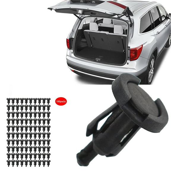 SEBLAFF 100 Pieces 10mm For Honda Clips Plastic Push Rivet Retainer Fastener Bumper Pin