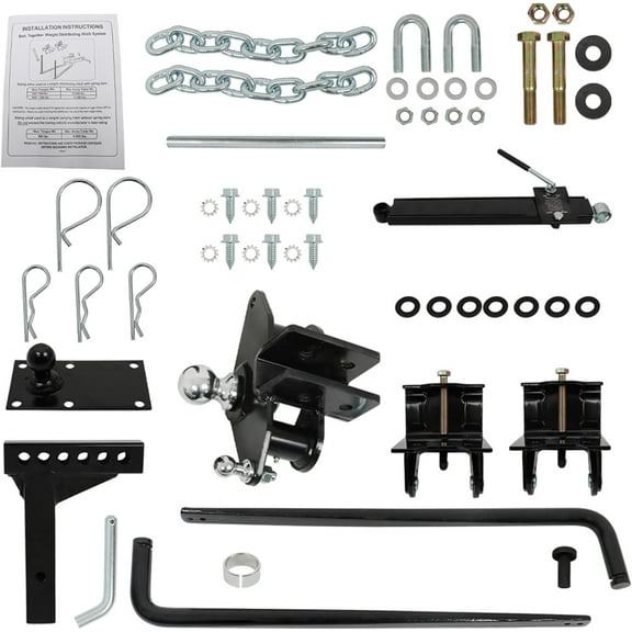 SEBLAFF 1200lb Weight Distribution Hitch Kit with Sway Control Replacement for Trailer 48069