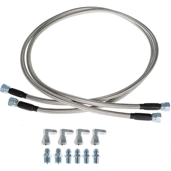SEBLAFF 12PCS 6AN Stainless Steel Cooling Line 52 inch Transmission Oil Cooling Hose Kit Replacement for Turbo TH350 700R4 TH400