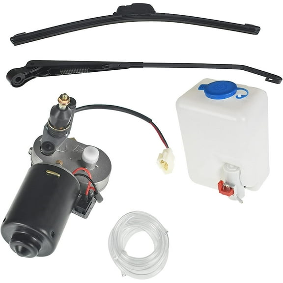 SEBLAFF 12V Electric Motor Universal UTV Windshield Wiper Kit with Windshield Washer Pump Kit Replacement for Ranger RZR 800 900 1000 Turbo