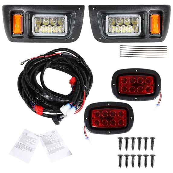 SEBLAFF 12V LED Headlights/Tail Lights Kit For Club Car DS Golf Cart 1993+