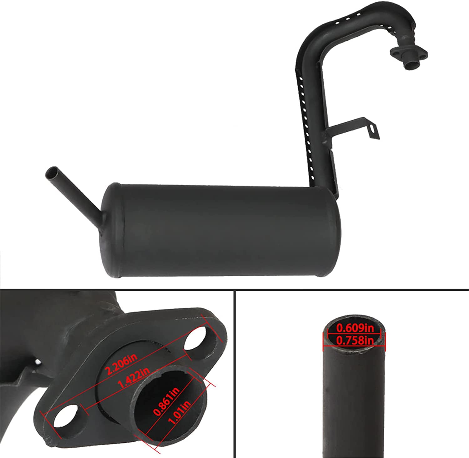 SEBLAFF 1994-2014 for Club Car Golf Cart DS Exhaust Muffler Gas FE290 Kawasaki Motor