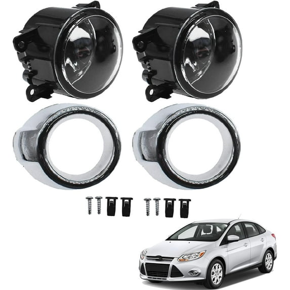 SEBLAFF 2-Pack Fog Lights Assembly Fog Lamps Left and Right Side Replacement for 2012-2014 Focus S/SE/SEL/Titanium Models