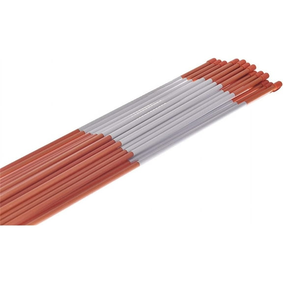 SEBLAFF 25 Pcs Reflective Driveway Markers 48inch Fiberglass Snow Stakes Fog Poles Guide