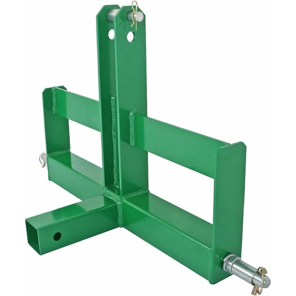 SEBLAFF 3 Point 2 Inch Receiver Hitch Drawbar with Suitcase Weight Brackets Replacement for Category 1 Tractor