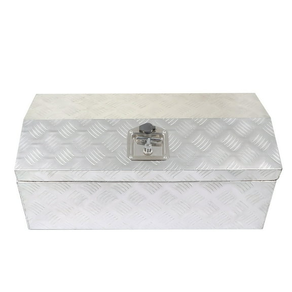 SEBLAFF 30"13"13" Silver Aluminum Storage Tool Box For Truck Trailer RV w/ Side Handle