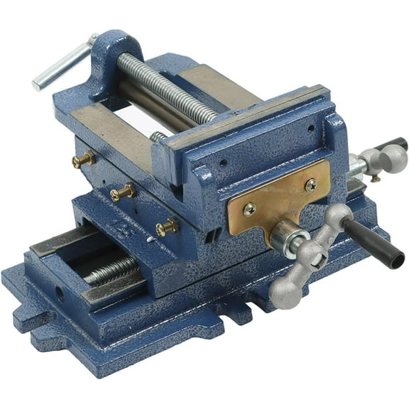 SEBLAFF 5 Inch Cross Slide Drill Press Vise Heavy Duty Benchtop Compound Cross Slide Vise Drill Press X-Y Compound Vise Fit for CNC Milling Machine, Drilling Machine and other Mechanical Equipment