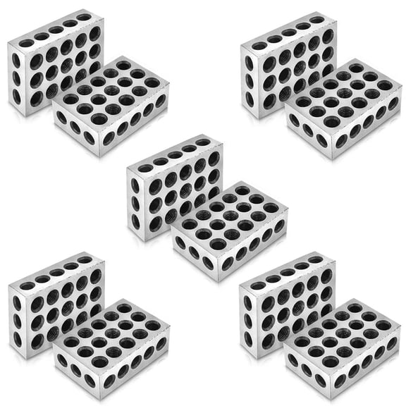 SEBLAFF Precision 1-2-3 Blocks 23 Holes 0.0002 Inch Precision 5 Pairs 1 x 2 x 3 Inch