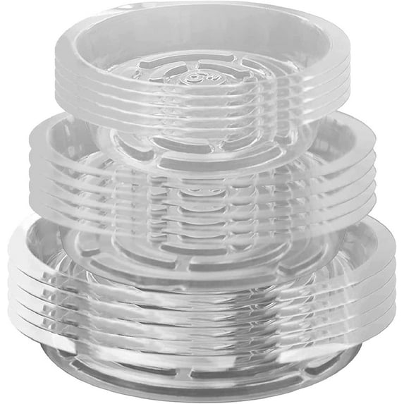 SEBLAFF 5 Pcs Plastic Plant Saucer Flower Trays 12 Inch Plastic Plant Saucer Drip Trays for Pot Indoors Outdoor