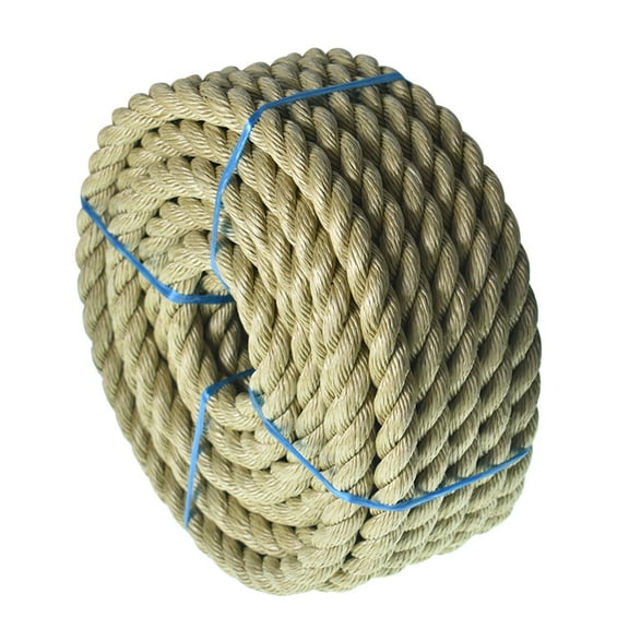 SEBLAFF 50 ft Artificial Manila Rope 3 Strand Dock Farm Fitness Nautical Crafts